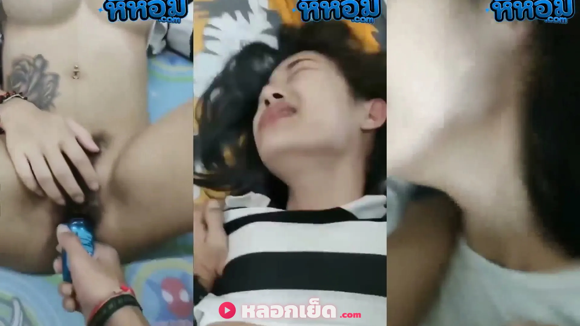 คลิปหลุดทางบ้าน ผัวจับเมียอ้าขาติ้วหีจนเสียวแล้วโดนเย็ดต่อครางลั่น